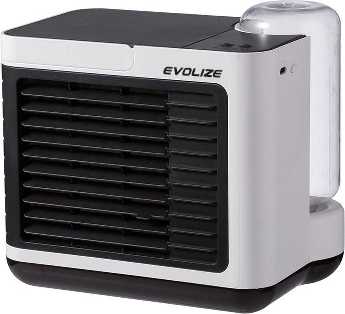 Evolize Mini Aircooler met Ionisator en XL Watertank - Draadloos & USB C Oplaadbaar - Mobiele Airco - Tafelventilator - Wit