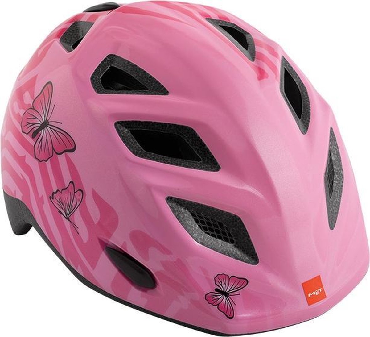 MET Helm Youngsters Genio Butterflies Roze (52-57 cm)