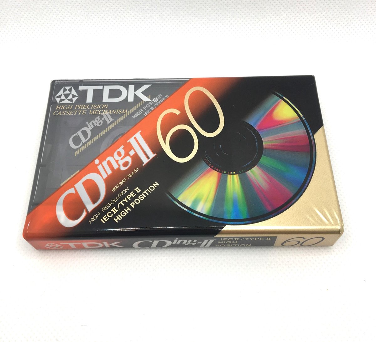 Audio Cassette Tape TDK 60 CDing-II  / Uiterst geschikt voor alle opnamedoeleinden / Sealed Blanco Cassettebandje / Cassettedeck / Walkman / TDK cassettebandje.
