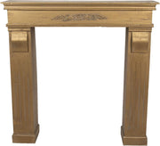 Clayre & Eef Schouw 100*22*99 cm Goudkleurig Hout Rechthoek Schoorsteenmantel Haardombouw