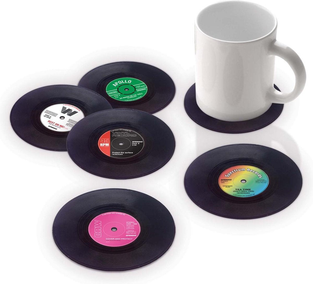 Vinyl onderzetters x6
