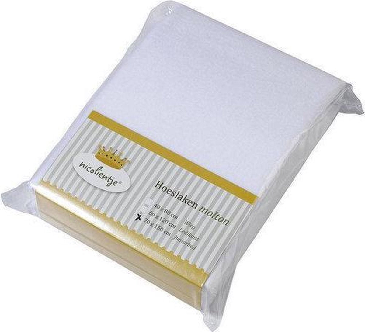 Nicolientje molton hoeslaken junior bed 70x150 cm