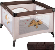 TecTake babybox reisbox opklapbaar Tommy reisbed - bruin - 402207