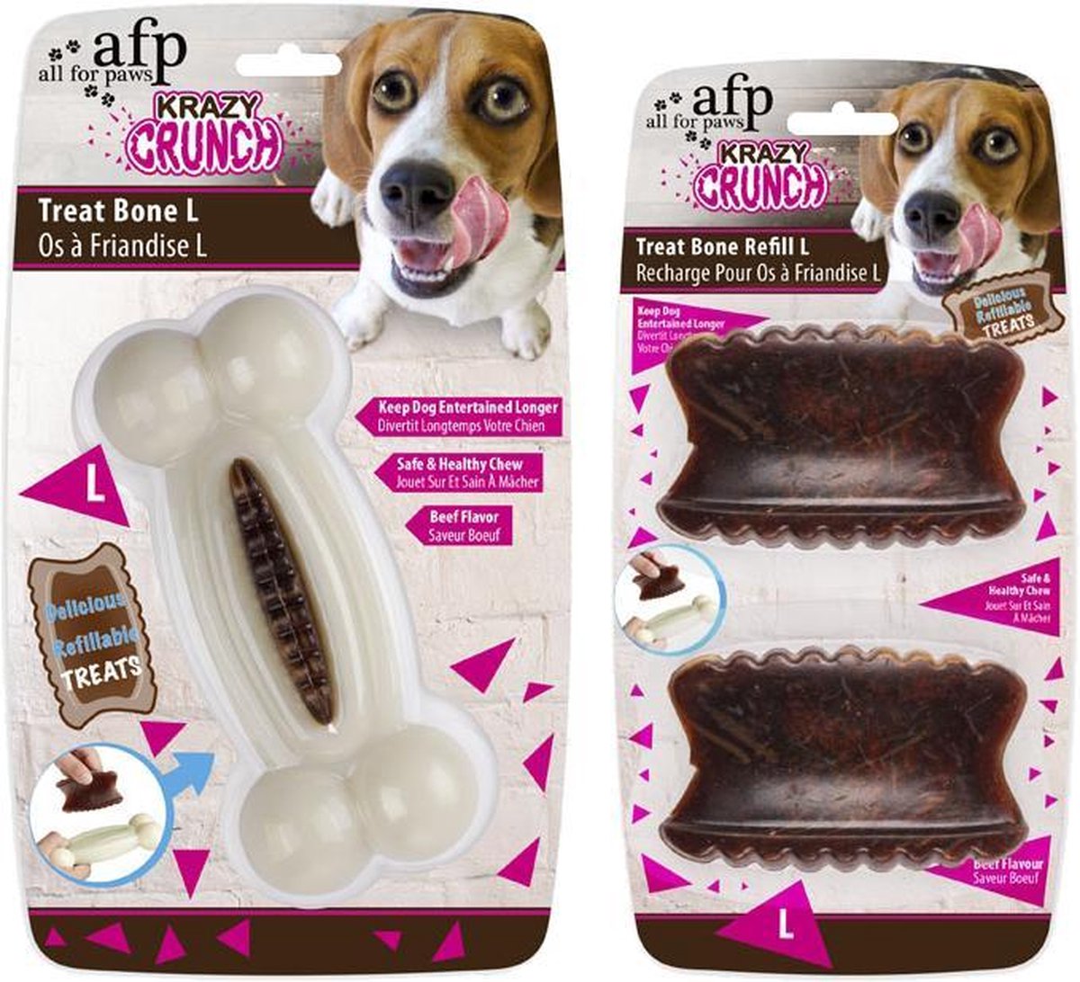 AFP Krazy Crunch-Treat Bone Refill L 2 pack