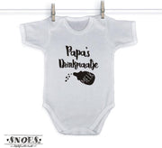 Rompertje Papa's Drinkmaatje - Wit/Zwart - Maat 50/56