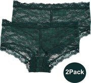 INSUA Dames Slips Kant Hipster 2Pack Petrol - Maat S