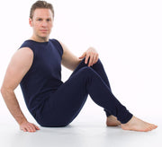 Body voor volwassenen - Rugritssluiting - Lange pijpen - Donkerblauw - XS