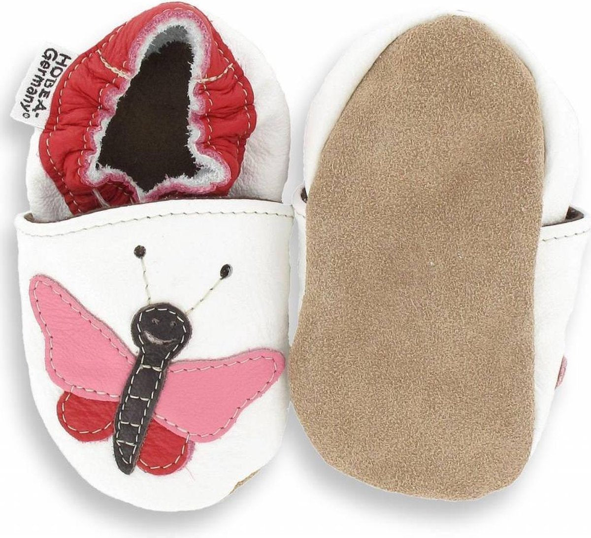Hobea babyslofjes Schmetterling Pauline weiß