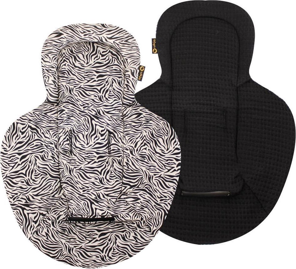 Ukje Verkleinkussen Mamaroo - Zacht katoen - Zwart zebra