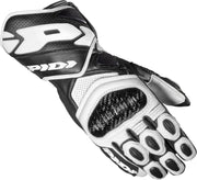 Spidi Carbo 7 Black White Motorcycle Gloves XL