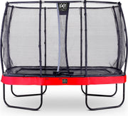 Trampoline EXIT Elegant Premium - 214x366cm met net Deluxe - rood