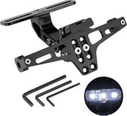 Universele Kentekenplaathouder Verstelbaar voor Motor - Tail Tidy - Fender Eliminator - Inclusief Kentekenplaatverlichting