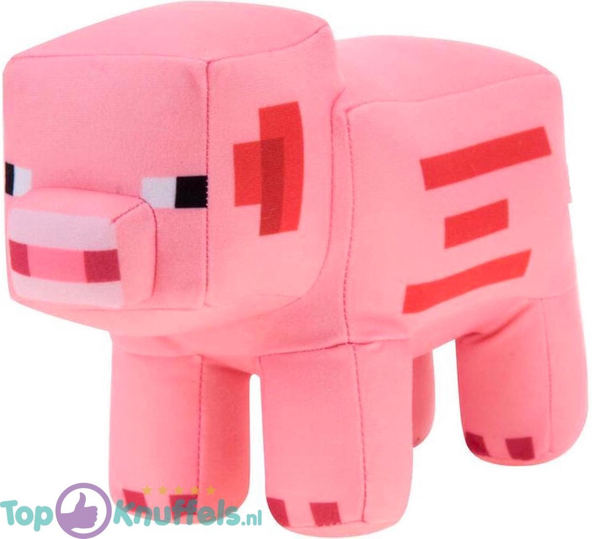 Minecraft Pig Varkentje Pluche Knuffel 16 cm | Mine-craft Peluche Plush Toy | Knuffeldier Knuffelpop voor kinderen jongens meisjes | Minekraft