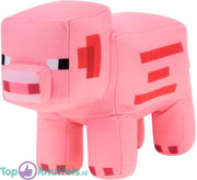 Minecraft Pig Varkentje Pluche Knuffel 16 cm | Mine-craft Peluche Plush Toy | Knuffeldier Knuffelpop voor kinderen jongens meisjes | Minekraft