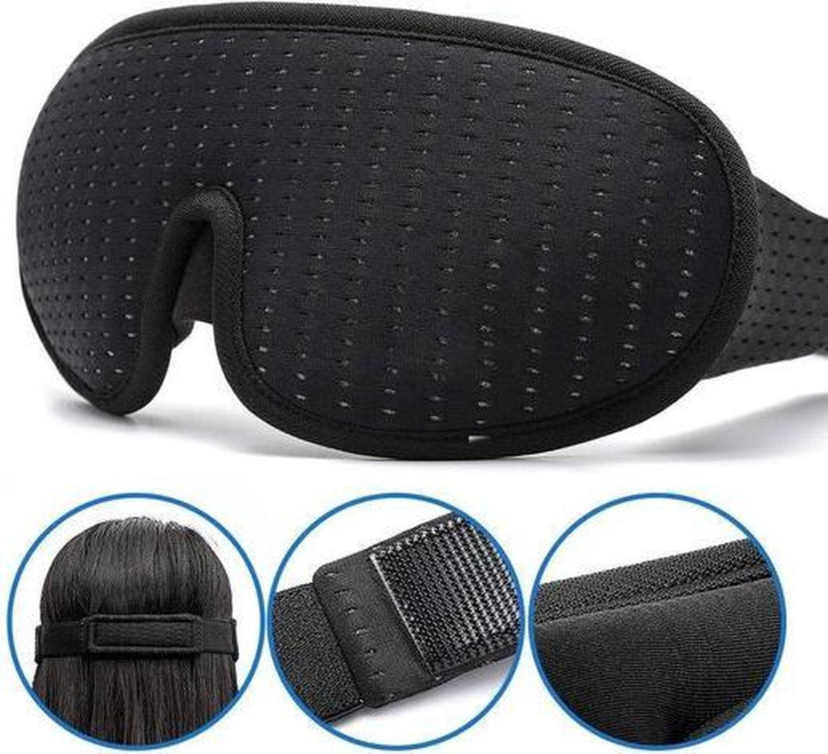 CFO Goods - Slaapmasker - 100% Verduisterend Masker voor Goede Nachtrust – Ademend Traagschuim - Oog masker - Reismasker - Yoga - Meditatie