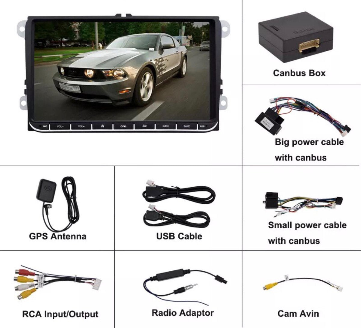 Android 8.1 navigatie 9 inch voor Volkswagen Seat and Skoda