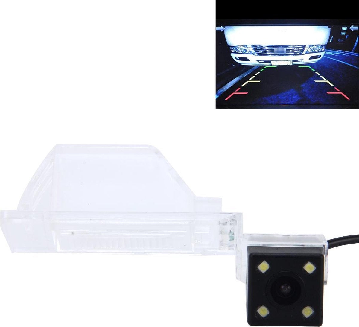656x492 effectieve pixel NTSC 60Hz CMOS II waterdichte auto achteruitrijcamera achteruitrijcamera met 4 LED-lampen