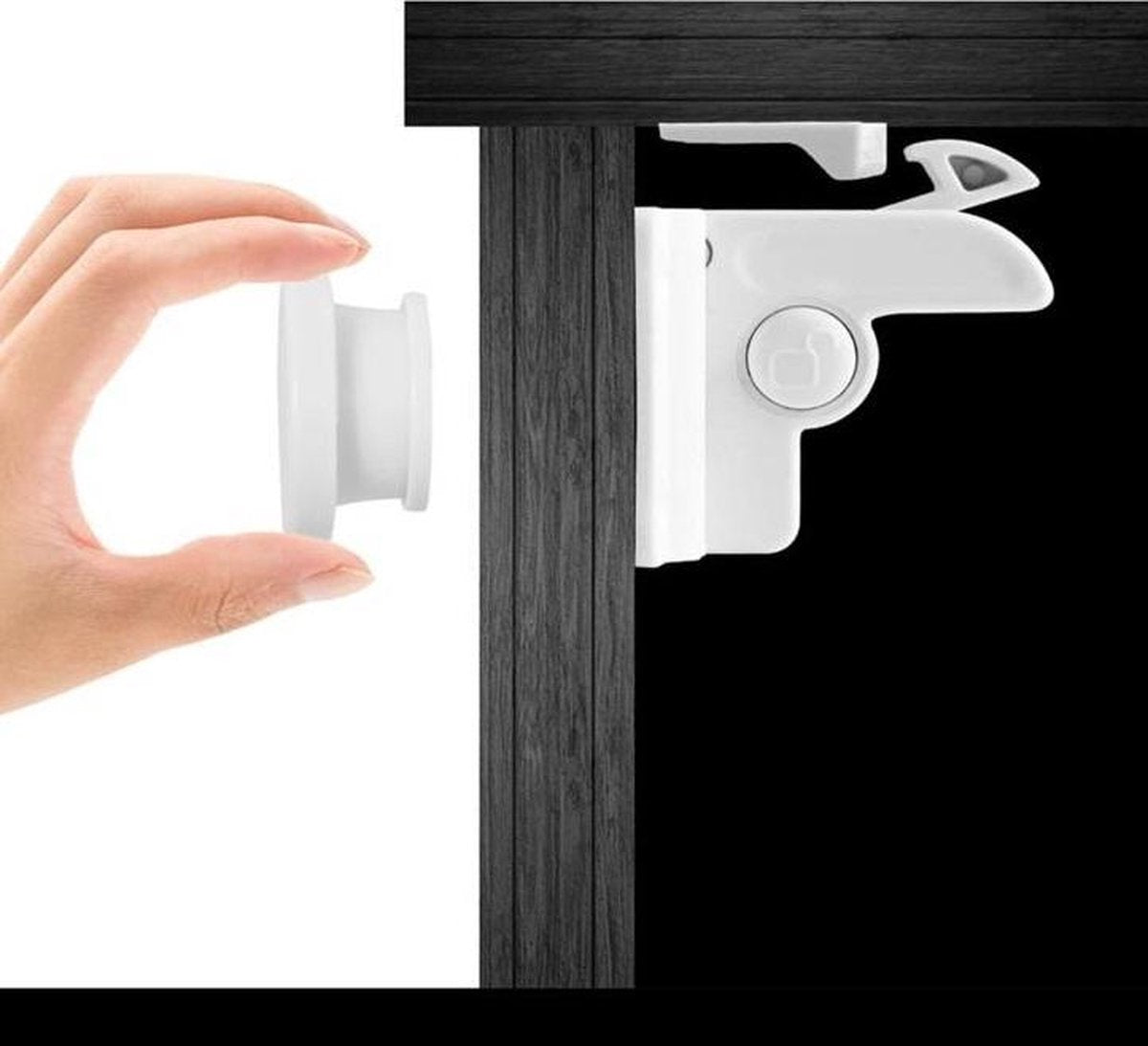 Nifkos - Kind Veiligheid Magneten 10 Magneet sloten + 2 Magneet sleutels - Magneetslot Kinderveiligheid - Magneetslot Baby - Kast Beveiliging Baby - Kinderslot kastjes - kinderbeveiliging voor kasten - Baby en Kind