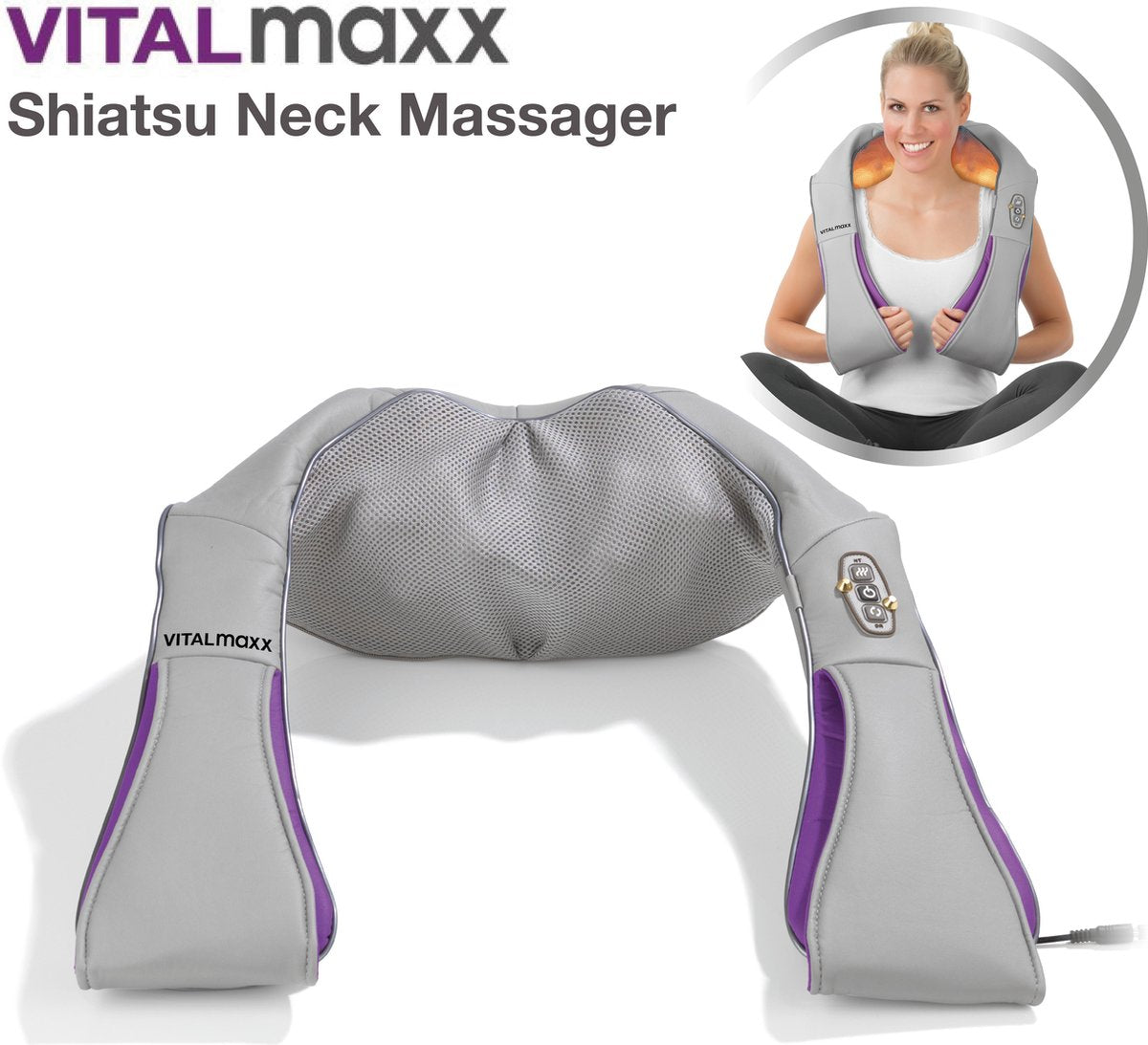 VitalMaxx Shiatsu Massager Nekmassage -Massagekussen