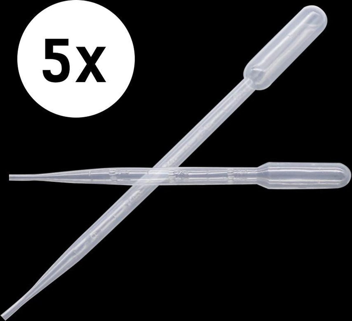 Pipet - 5 ml - Pipetten - Pipetjes | Vloeistoffen / Doseren / Whisky | Pipette - 5 stuks