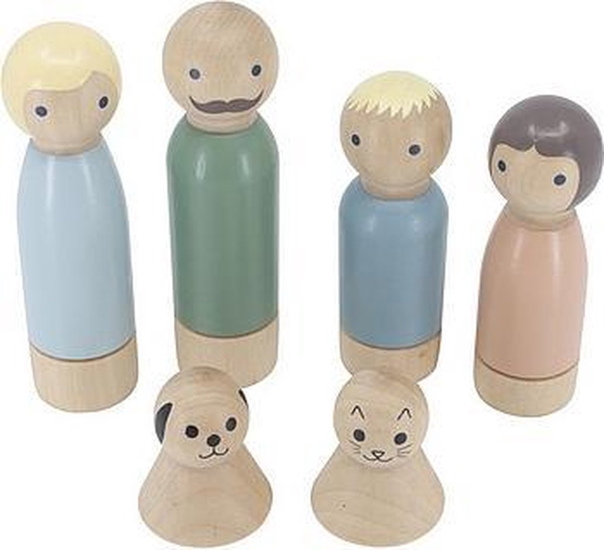 Sebra houten poppenhuis familie