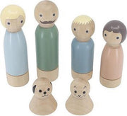 Sebra houten poppenhuis familie