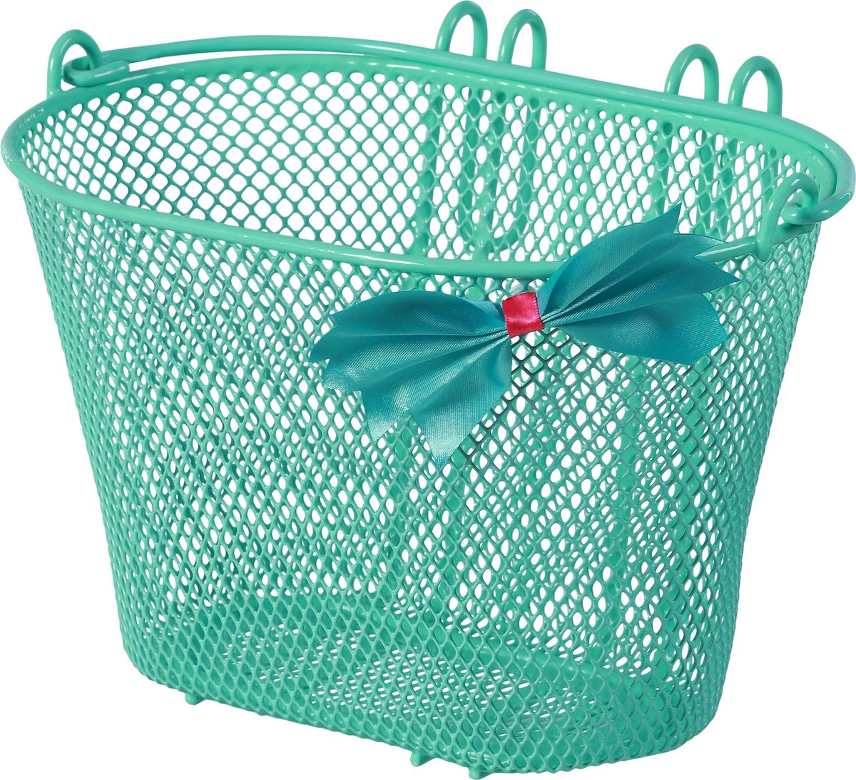Basil Jasmin Bow-Tie Fietsmand - Staal - Inclusief Haken - Groen