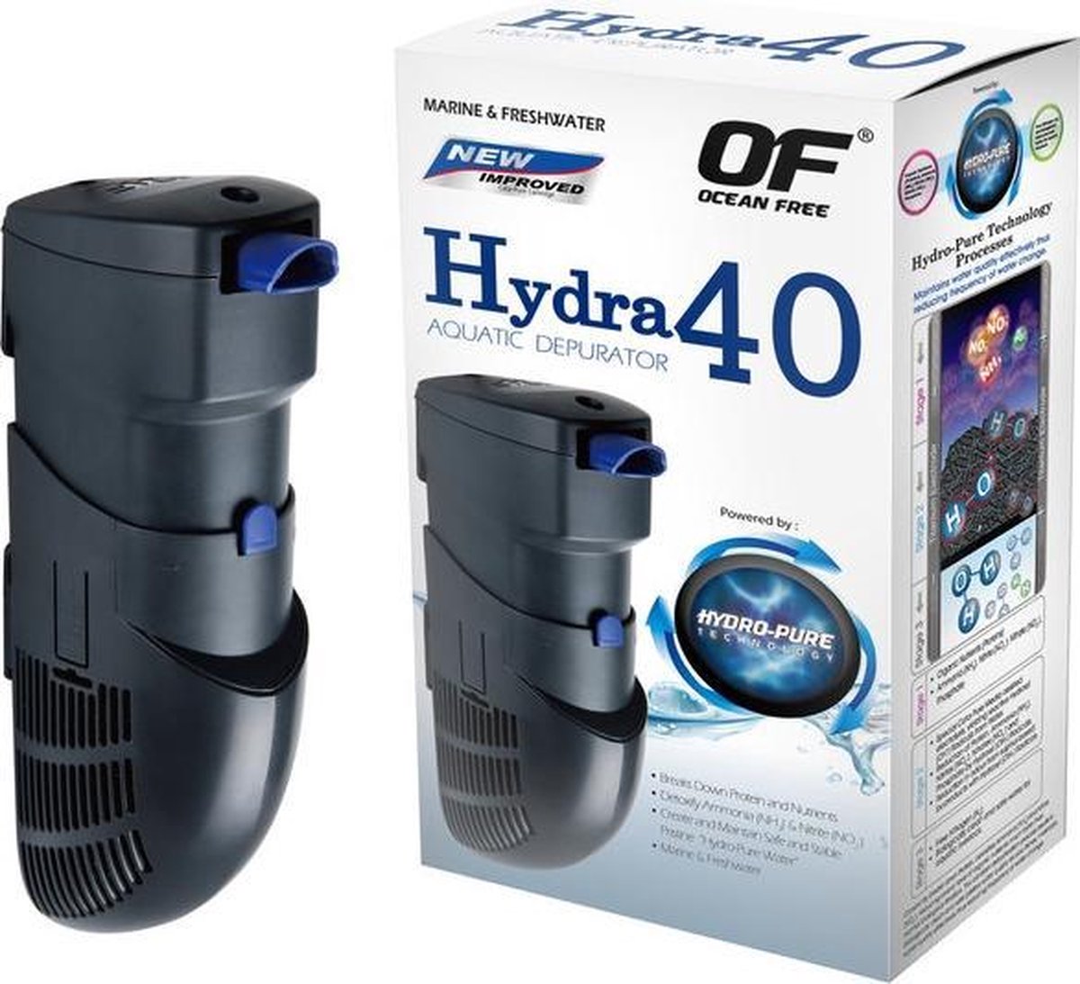 Hydra 40 Ocean Free binnenfilter voor aquarium 200-500 liter