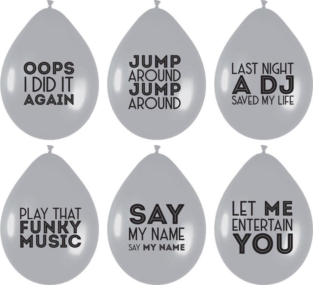 Ballonnen Song Quotes - 6 stuks