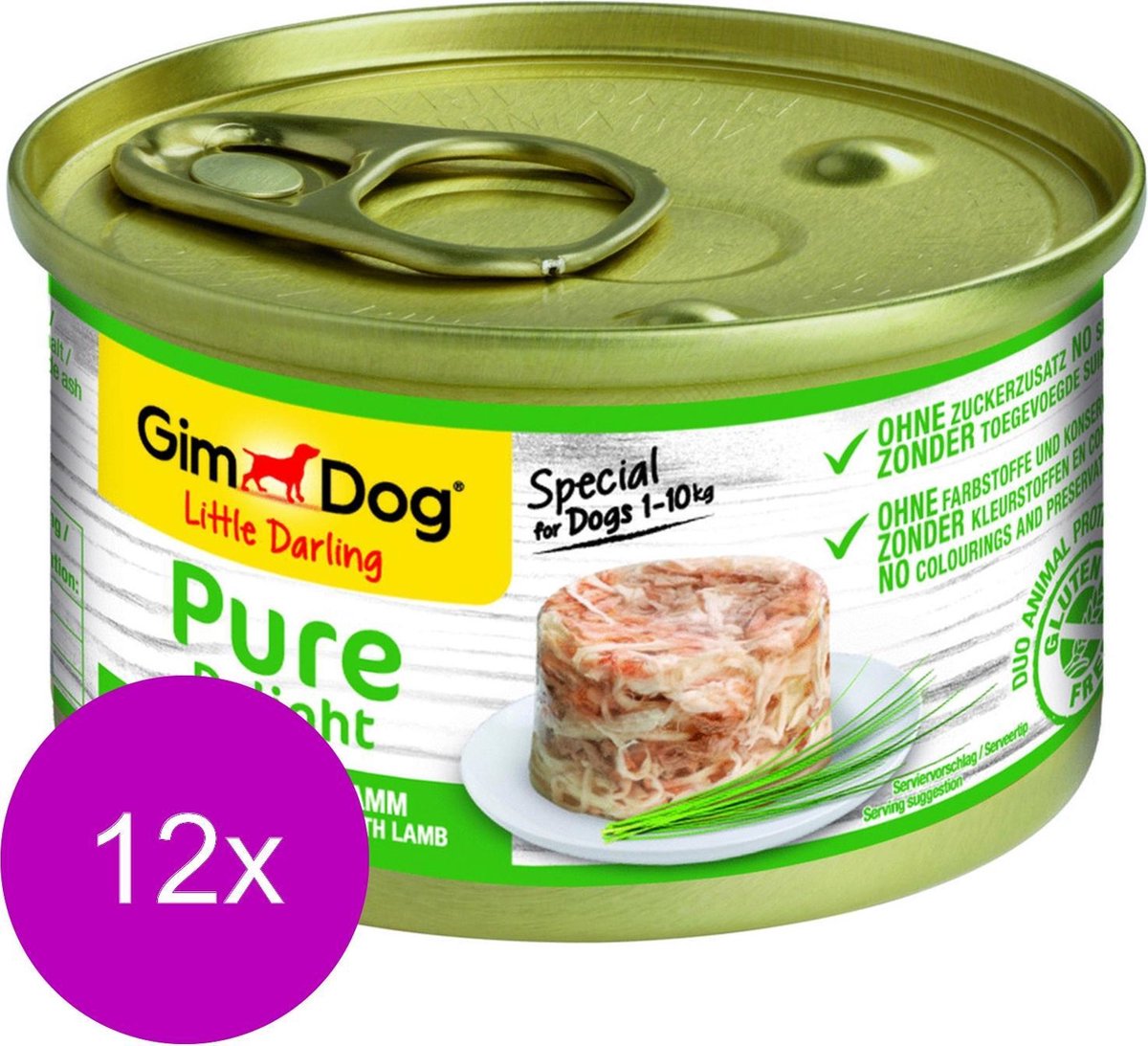 Gimdog Little Darling Pure Delight - Kip&Lam - Hondenvoer - 12 x 85 g