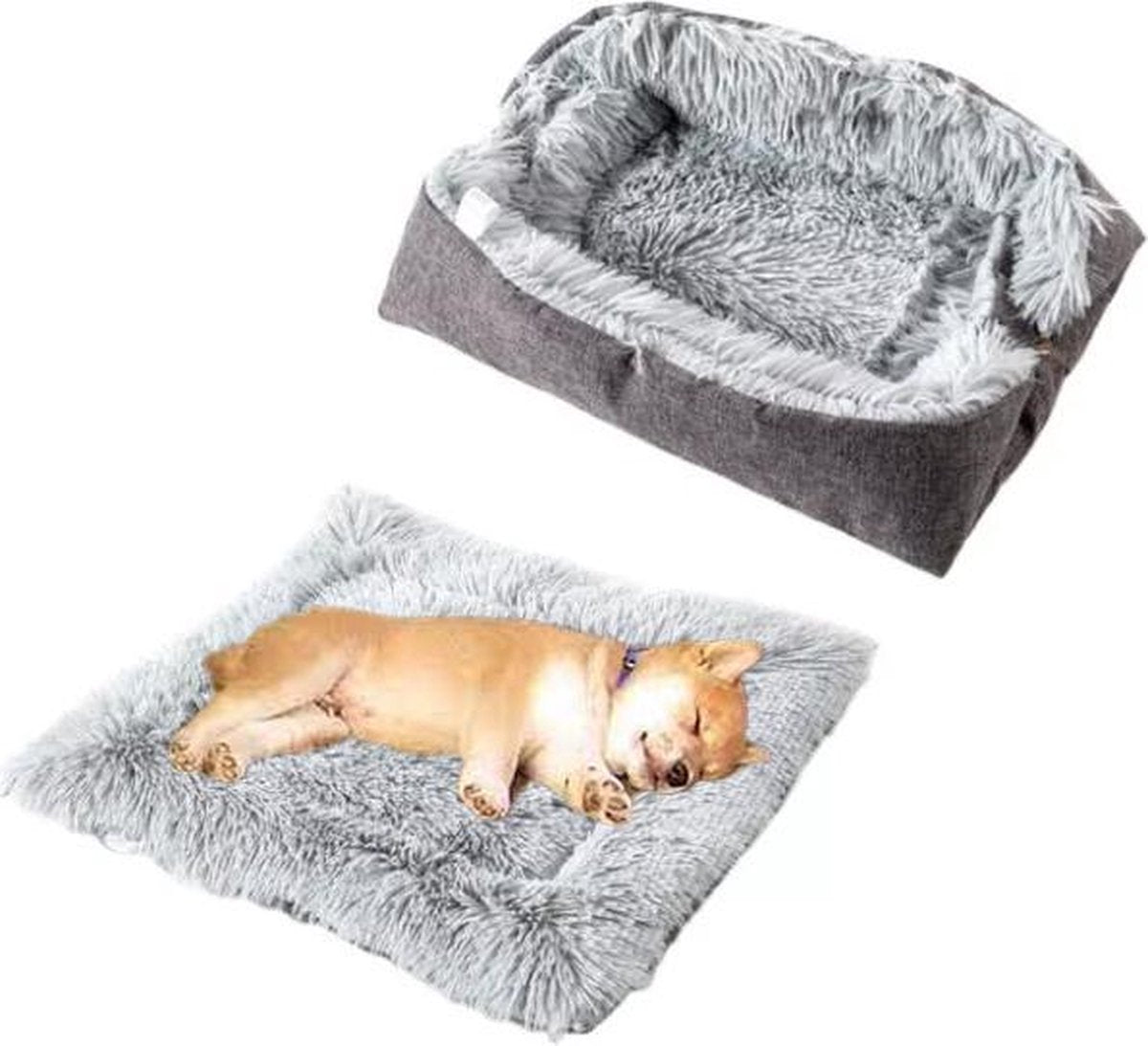 Reayou Hondenmand - Hondenkussen - Hondenbed - Grijs - 51 x 61 cm