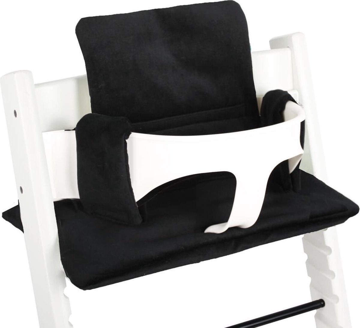 Ukje Kussenset voor Stokke Tripp Trapp - Luxe - Zwart velvet