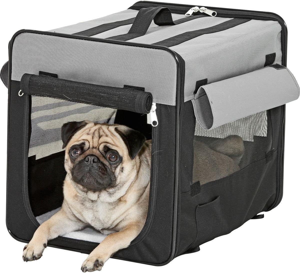 Reisbench Hond Smart Top Plus Zwart/Grijs - 109 x 71 x 81 cm