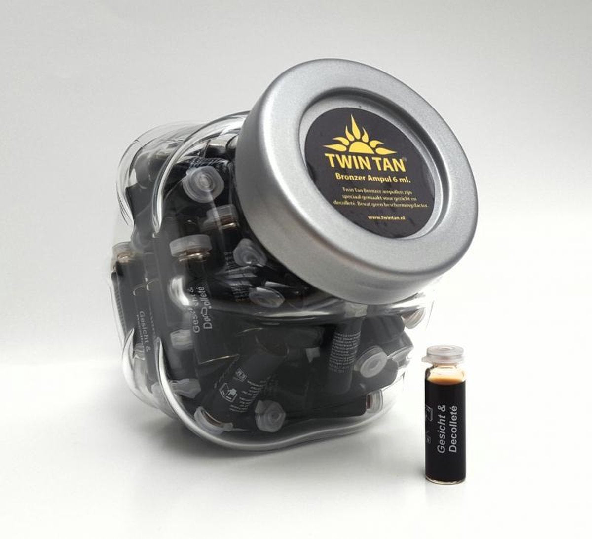 Twin Tan Bronzer ampullen 6 ml zonnebankolie voor gezicht en decolleté