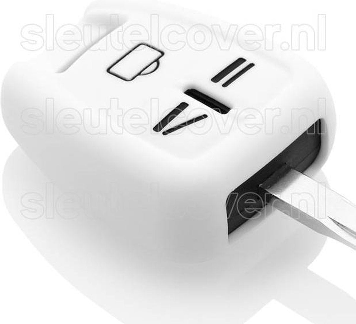 Opel SleutelCover - Wit / Silicone sleutelhoesje / beschermhoesje autosleutel