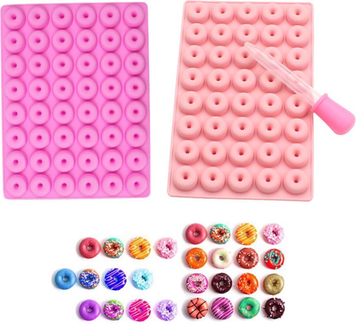 Siliconen Mini Donut Bakvorm / Mal - Zelf minidonuts maken! - SEC - 20 x 15