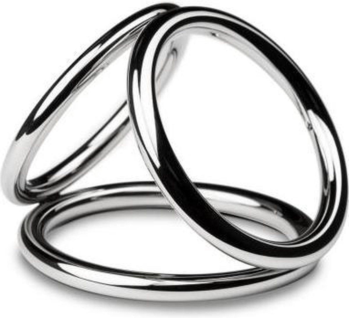 Sinner - Triad Chamber Metalen Cock- En Balring - Large - Toys voor heren - Penisring - Zilver - Discreet verpakt en bezorgd