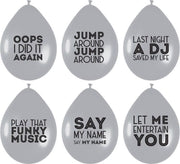 18x Ballonnen met muziek quotes feestversiering- Party decoratie
