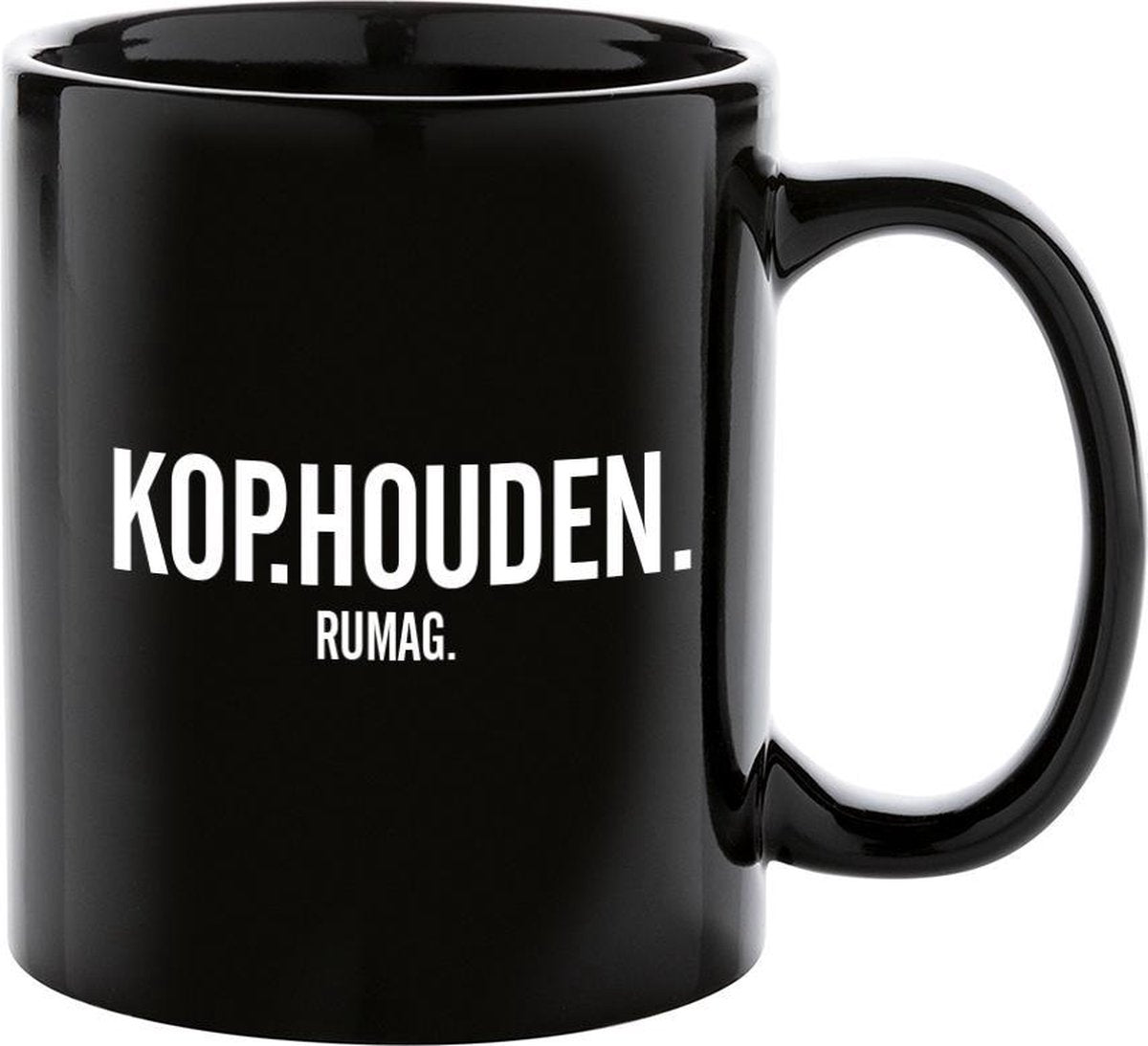 RUMAG Kop houden Mok Zwart