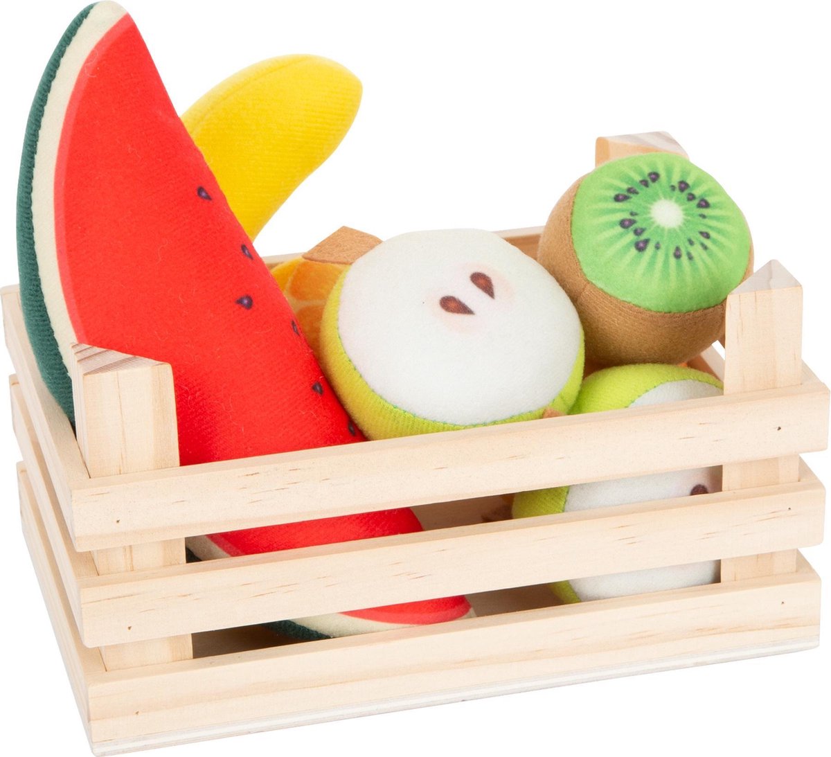 Small Foot Fruitset Junior 18 X 12 Cm Hout/vilt 6-delig