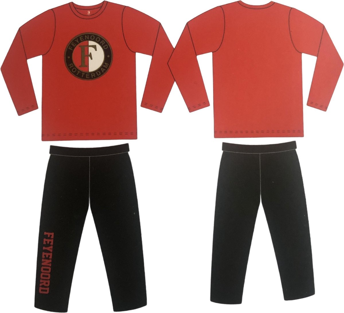 Feyenoord Kinder Pyjama - Maat 140 - 146