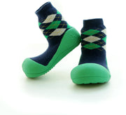 Argyle groen kinderschoenen