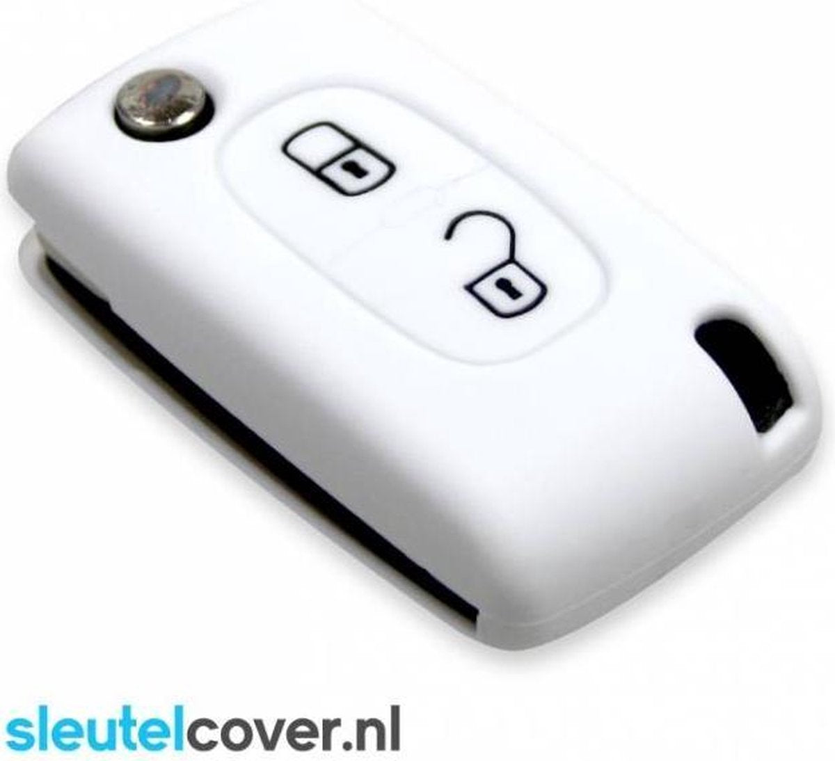 Peugeot SleutelCover - Wit / Silicone sleutelhoesje / beschermhoesje autosleutel