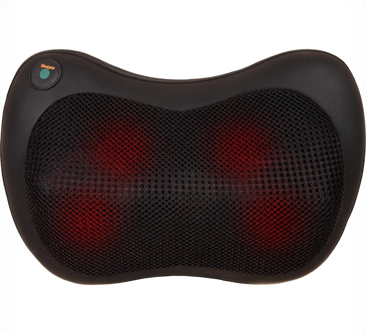 ForDig Shiatsu Massagekussen - Massageapparaat met 4 Roterende Massagepunten en 2 Rotaties - Nekmassage Kussen met Warmte Functie - Massage Apparaat voor Nek / Schouder / Rug / Benen / Voeten - Voor Thuis of in de Auto - Inclusief 12V Autolader