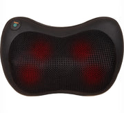 ForDig Shiatsu Massagekussen - Massageapparaat met 4 Roterende Massagepunten en 2 Rotaties - Nekmassage Kussen met Warmte Functie - Massage Apparaat voor Nek / Schouder / Rug / Benen / Voeten - Voor Thuis of in de Auto - Inclusief 12V Autolader