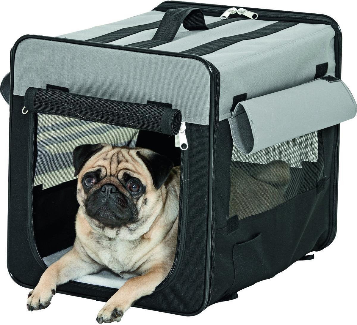 Reisbench Hond Smart Top Plus Zwart/Grijs - 64 x 46 x 53 cm