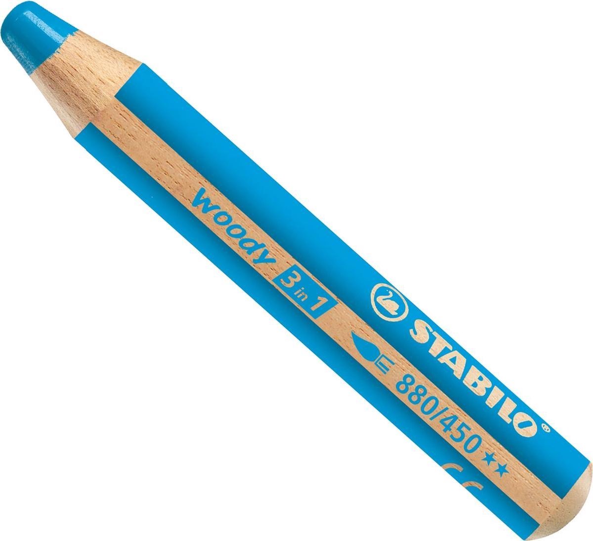 Potlood - 3 in 1 Cyaan Blauw