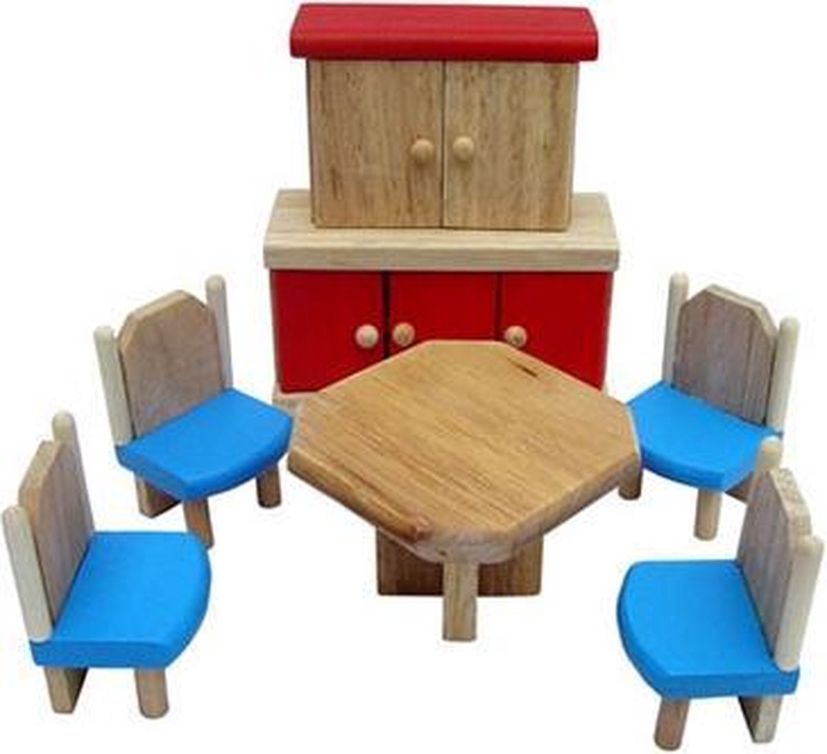 Poppenhuis meubeltjes eetkamer