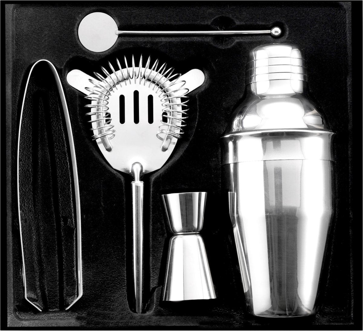 Cocktailset bestaande uit een roestvrijstalen shaker (350 ml)