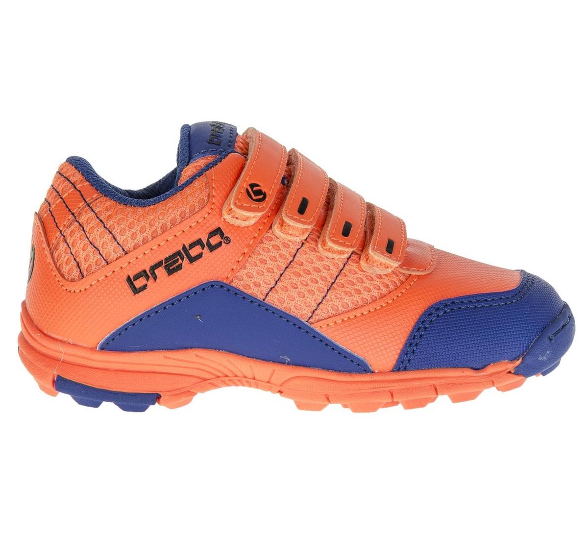 Brabo Velcro Hockeyschoen Junior Hockeyschoenen - Maat 29 - Unisex - oranje/blauw